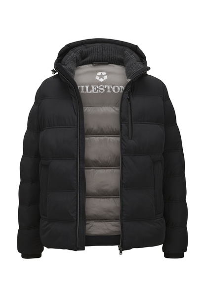 Steppjacke mit abnehmbarer Kapuze