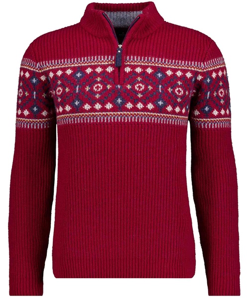 Strickpullover mit Troyer-Kragen