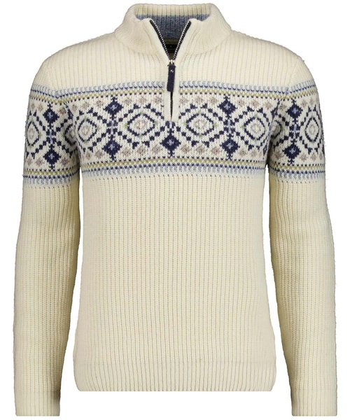 Strickpullover mit Troyer-Kragen