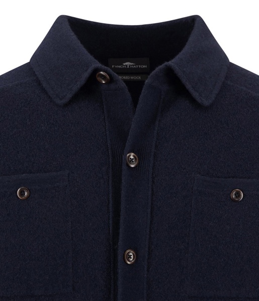 Cardigan Buttoned, Boiled Wool
