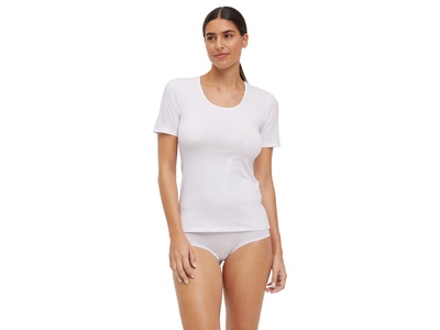 Daily Comfort T-Shirt mit gerundetem, tiefem Halsausschnitt im Doppelpack
