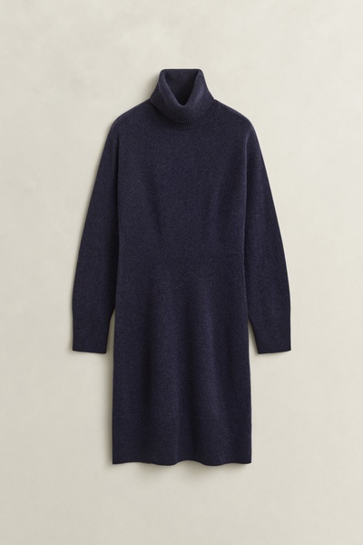 Kaschmir-Kleid mit Rollkragen