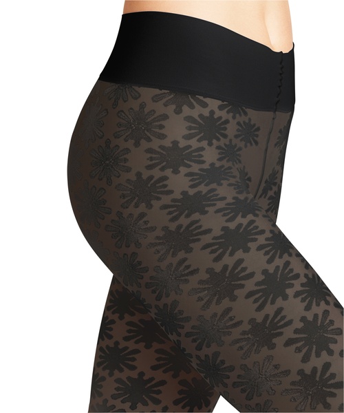 High Waist Strumpfhose mit Kristallmuster 20 DEN