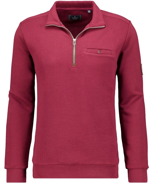 Pullover mit Stehkragen und Reißverschluss