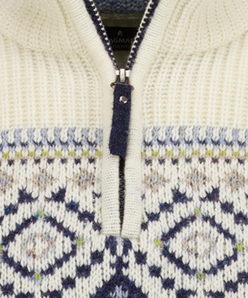 Strickpullover mit Troyer-Kragen