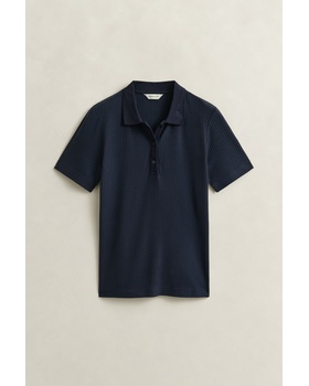 Geripptes Poloshirt