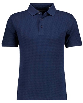 Strukturiertes Poloshirt mit merzerisierter Baumwolle