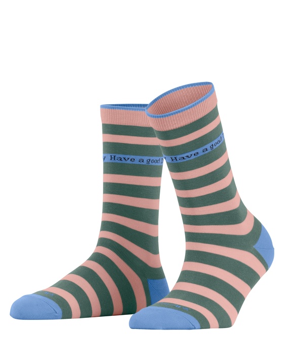 Colour-Block Stripe Damen Socken