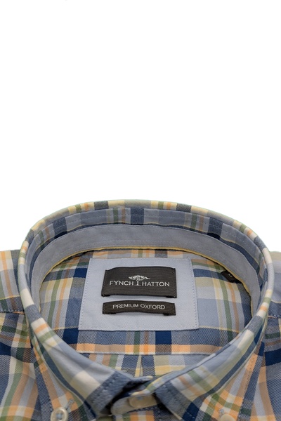 Washed Oxford Check Hemd