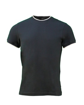 T-Shirt mit abgesetztem Kragen