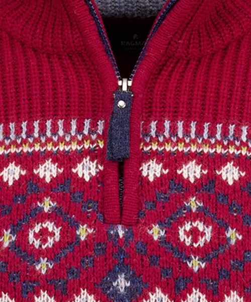 Strickpullover mit Troyer-Kragen
