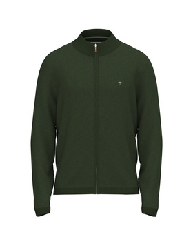 Strickjacke mit Stehkragen aus Baumwolle