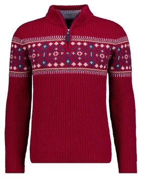 Strickpullover mit Troyer-Kragen